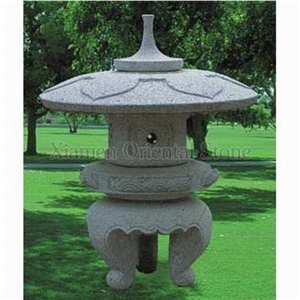China G603 Grey Granite Garden Lanterns, Exterior Stone Garden Lamps, Japanese Style Lantern, Outdoor Landscaping Stones Lanterns