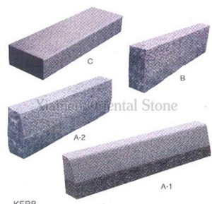 China G614 Granite Outdoor Sawn Edge Road Side Stone, Landscaping Stones Natural Surface Kerb Stone, Exterior Cleft Edge Curbstone Kerbstones, Stone Kerbs Curbs