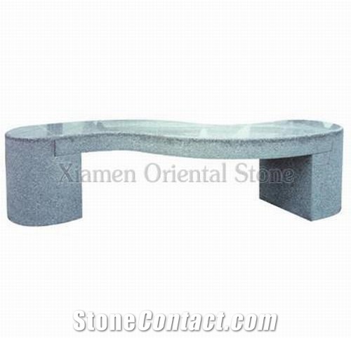China G623 Grey Granite Garden Bench, Exterior Stone Benches Street Furniture, Outdoor Landscaping Stones Park Chairs