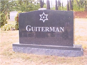 China G654 Granite Memorial Engraved Headstones, Cemetery Stone Carving Gravestone Tombstones, Custom Tombstone Monument Design, Western American Style Single Monuments