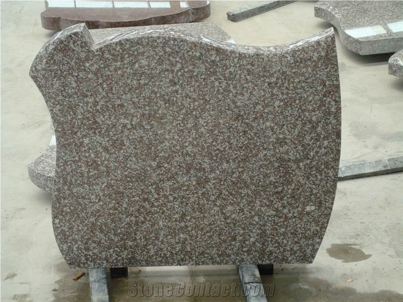 China G663 Granite Irregular Carving Headstones, Cemetery Engraved Tombstones, Memorial Stone Gravestones, Western European Style Single Monuments, Custom Tombstone Monument Design