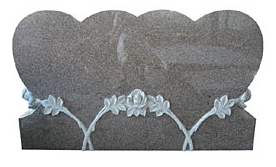China Granite Cemetery Flower Engraved Tombstones, Heart Carving Headstones, Memorial Stone Gravestone, Custom Tombstone Monument Design