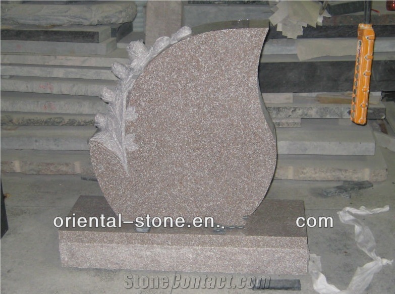 China Granite Flower Carving Headstones,Cemetery Engraved Tombstones,Memorial Stone Gravestone,Western Style Single Monuments,Custom Tombstone Monument Design