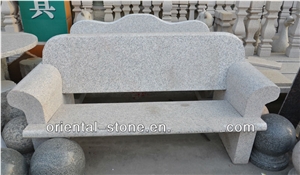 China Granite Garden Sculptured Bench, Exterior Stone Benches Street Furniture, Outdoor Landscaping Stones Park Chairs