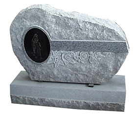 China Granite Natural Surface Engraved Headstones, Cemetery Carving Tombstones, Stone Memorial Gravestones, Western American Style Single Monuments, Custom Tombstone Monument Design, G603 Grey Granite