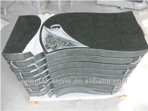China Green Galaxy Granite Russian Style Carving Headstones, Cemetery Engraved Tombstones, Memorial Stone Gravestone, Custom Tombstone Monument Design