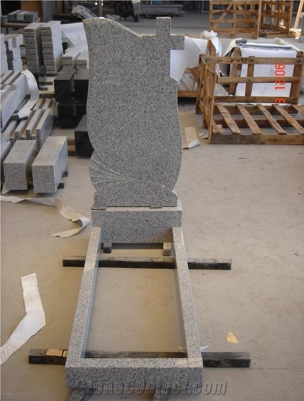China Grey Granite Carving Cemetery Engraved Russia Style Tombstones Monuments, Memorial Stone Gravestones, Custom Tombstone Monument Design