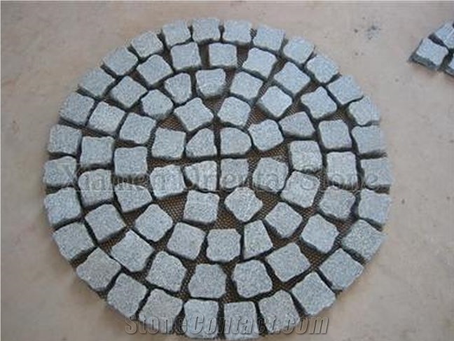 China Grey Granite Outdoor Floor Covering Cube Stone, Exterior Stone Pattern Paving Sets, Garden Decoration Landscaping Stones Cobble Stone, Walkway Pavers