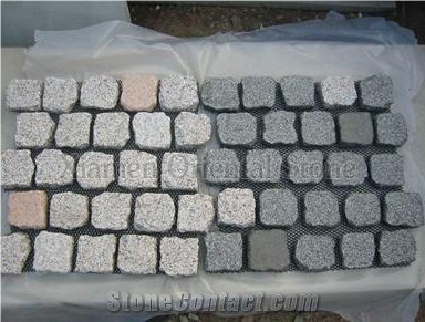 China Grey Granite Outdoor Floor Covering Cube Stone, Garden Landscaping Stone Mosaic Cobble Stone, Exterior Pattern Paving Sets, Walkway Pavers, Paving Stone