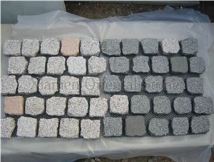 China Grey Granite Outdoor Floor Covering Cube Stone, Garden Landscaping Stone Mosaic Cobble Stone, Exterior Pattern Paving Sets, Walkway Pavers, Paving Stone