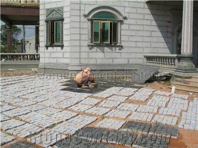 China Grey Granite Outdoor Floor Covering Mosaic Cube Stone, Garden Landscaping Stone Cobble Stone, Exterior Pattern Paving Sets, Walkway Pavers, Paving Stone