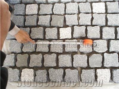 China Grey Granite Outdoor Floor Covering Natural Surface Cube Stone, Exterior Pattern Paving Sets, Garden Decoration Walkway Pavers, Landscaping Stones Cleft Edge Paving Stone, Cobble Stone