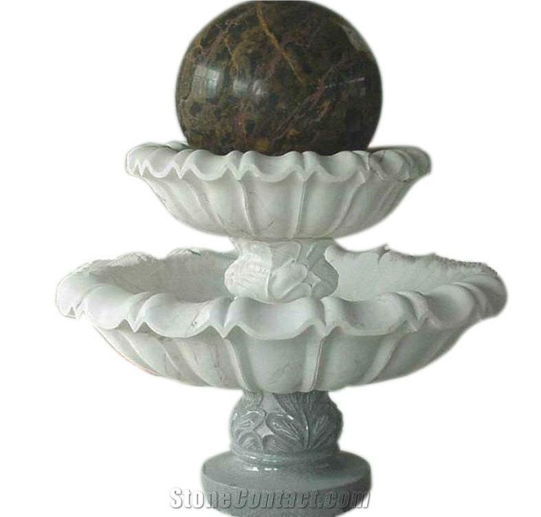 China Marble Garden Water Features, Exterior Landscaping Stones Rolling Sphere Fountains, Outdoor Sculptured Fountain, Floating Ball Fountains