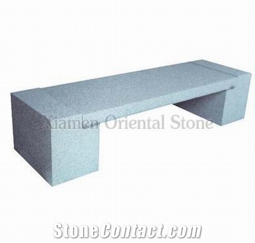 China Pepper White Granite Outdoor Chairs, Exterior Stone Garden Benches Street Furniture, Landscaping Stones Park Bench