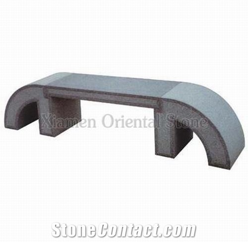 China Pepperino Dark Granite Garden Bench, Exterior Stone Benches Street Furniture, Outdoor Landscaping Stones Park Chairs