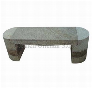 China Shandong Rust Granite Garden Bench, Exterior Stone Benches Street Furniture, Outdoor Landscaping Stones Park Chairs