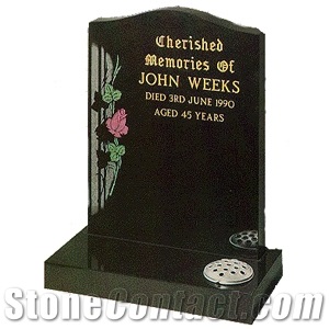China Shanxi Black Granite Cemetery Engraved Headstones Tombstones, Memorial Stone Gravestones with Polished Base, Custom Tombstone Monument Design, Western American Style Single Monuments