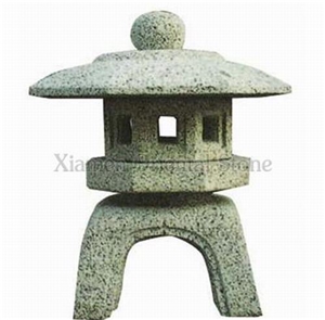 Chinese Jiaxi Yellow Granite Garden Lanterns, Exterior Stone Lamps, Japanese Chinese Style Lantern, Outdoor Landscaping Stones Lanterns
