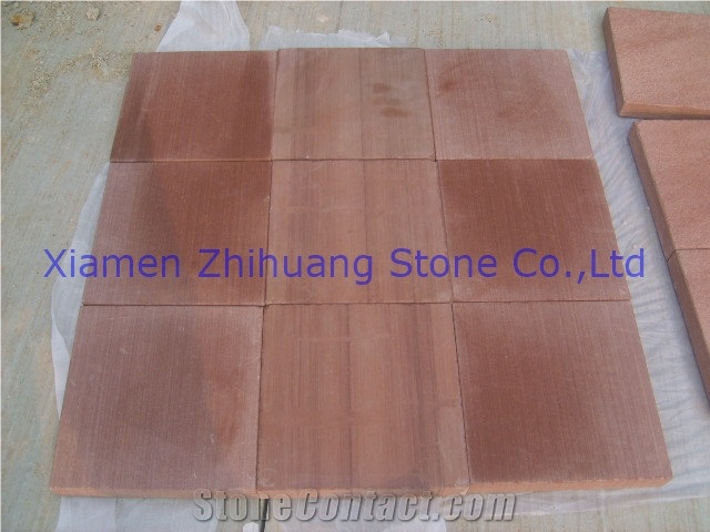 Lilac Sandstone Hone Surface Slabs & Tiles, China Lilac Sandstone
