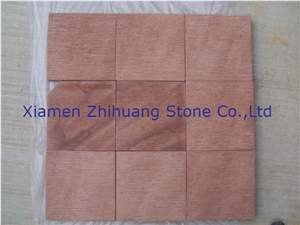 Wenge Sandstone Chiseled Surface Slabs & Tiles, China Lilac Sandstone
