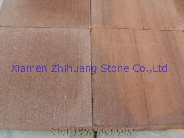 Wenge Sandstone Honed Surface Slabs & Tiles, China Lilac Sandstone