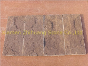 Wooden Sandstone Slabs & Tiles, China Brown Sandstone