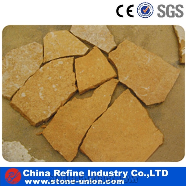 Antique Yellow Limestone Tiles, China Yellow Limestone, Yellow Limestone Floor Covering, Limestone Wall Tiles for Sale