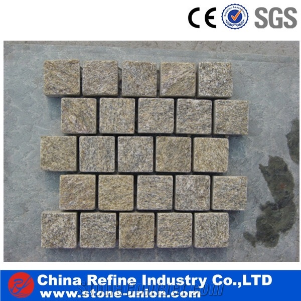 Culture Stone Tumbled Paver Cube Stone for Floor,Bushhamered Paving Stone Square Shape Patio Walkway Driving Terrace Pavers/Floor Paving,Walkway Paver