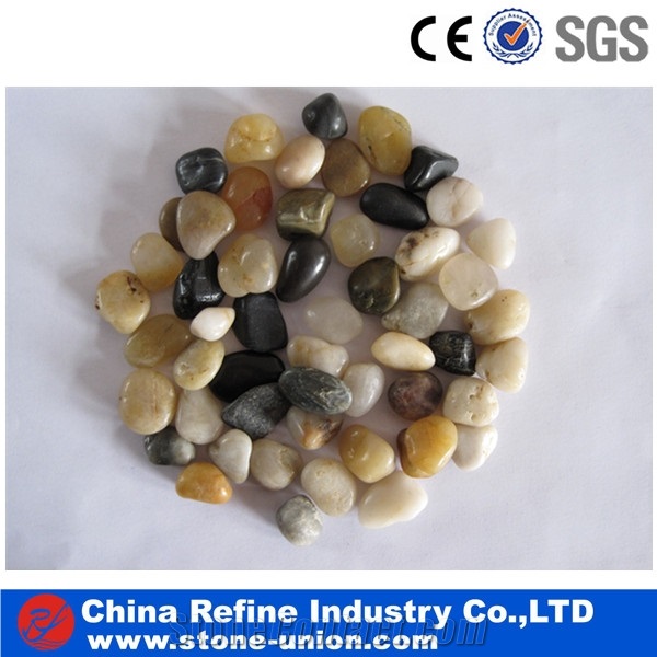 Mix Color River Pebble for Sale, Cobblestone Driveway Pavers ,River Washed Pebble,Highly Polished Decorative Natural Pebble Stone in Decoration