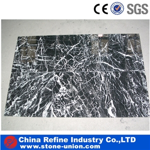 Nero Marquina Floor Marble Slabs & Tiles,Black Nero Marquina Marble Slabs & Tiles, China Marquina Black Marble,Wall Paneling, Buliding Material Quarry