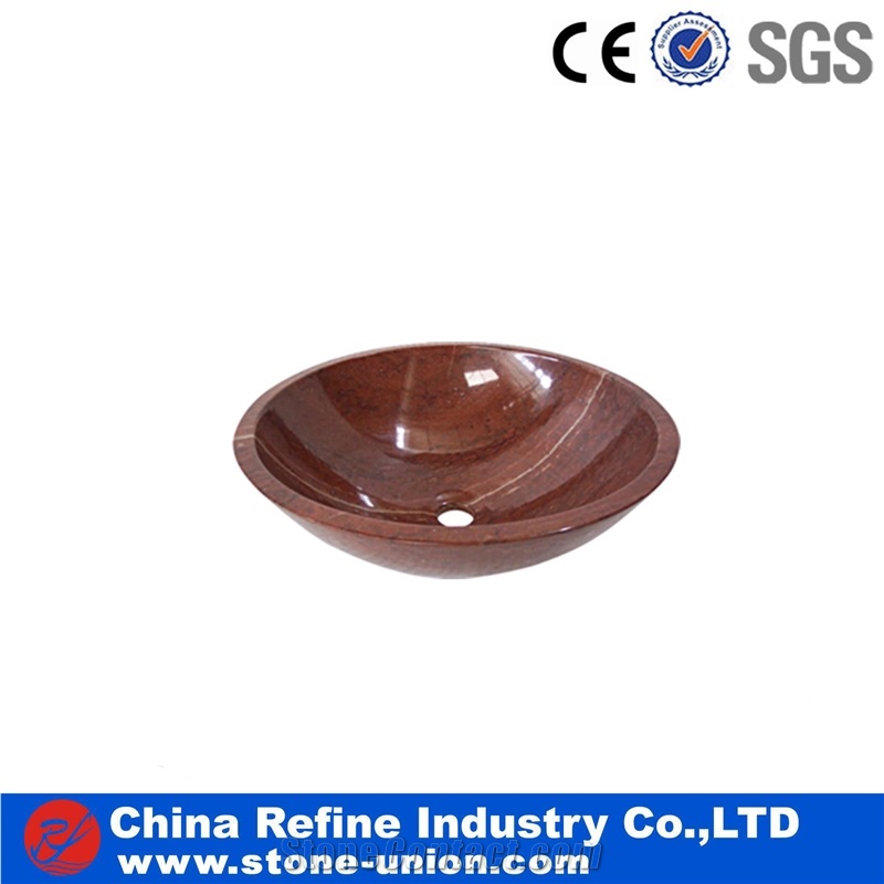 New Design Round Bathroom Basins, Brown Marble Sinks & Basins,New Modern Factory Best Price Delicate High Quality Natural Stone