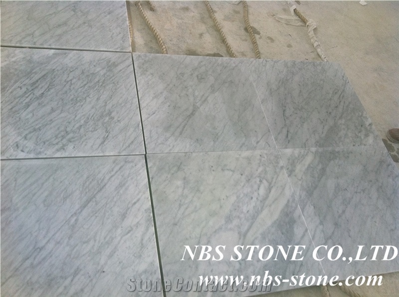 Bianco Carrara Venato Marble Slabs, Italy White Marble Floor Covering Tiles