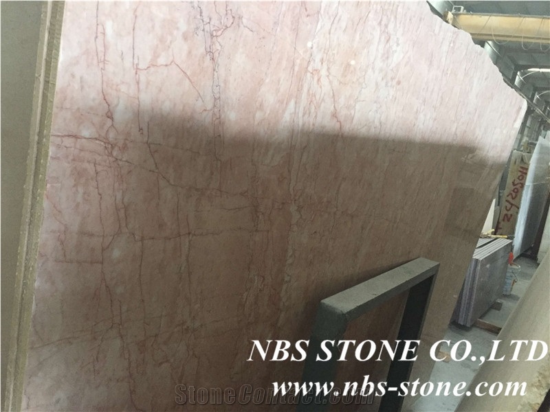 Polished Cream Rose Marble Slabs & Tiles, China Pink Marble