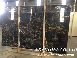 Portopo Marble Tiles & Slabs, Portopo Marble Suppliers and Manufacture, Black Golden Flower Marble Slabs
