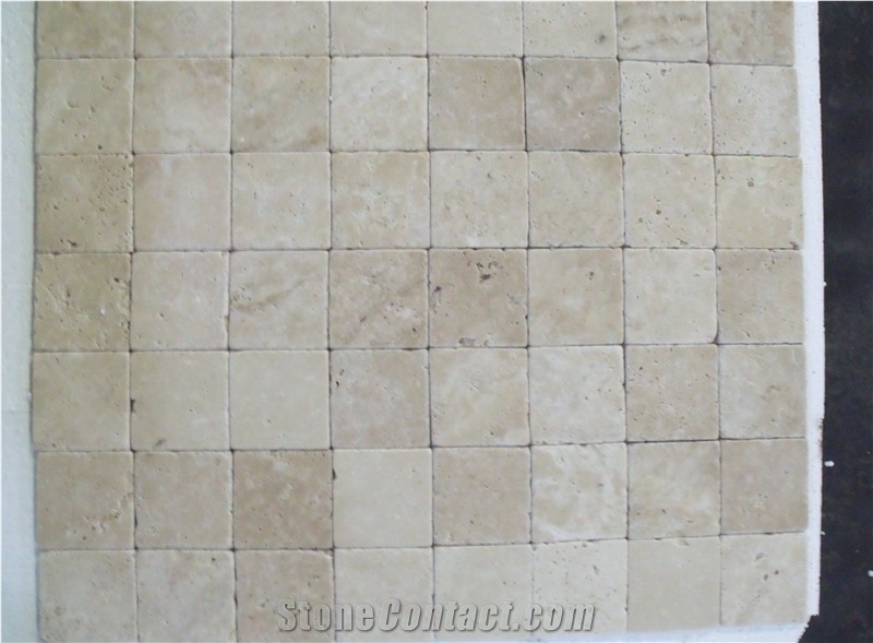 4x4 3x6 6x6 Eskitme White Travertine Tiles & Slabs, Wall Tiles, Floor Covering