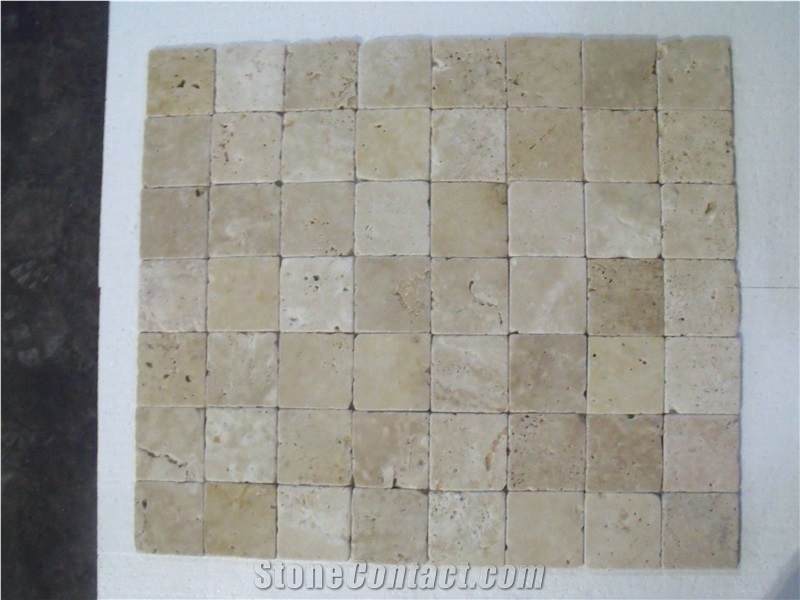 4x4 3x6 6x6 Eskitme White Travertine Tiles & Slabs, Wall Tiles, Floor Covering