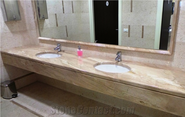 Daino Reale Marble Commercial Bathroom Countertop Beige