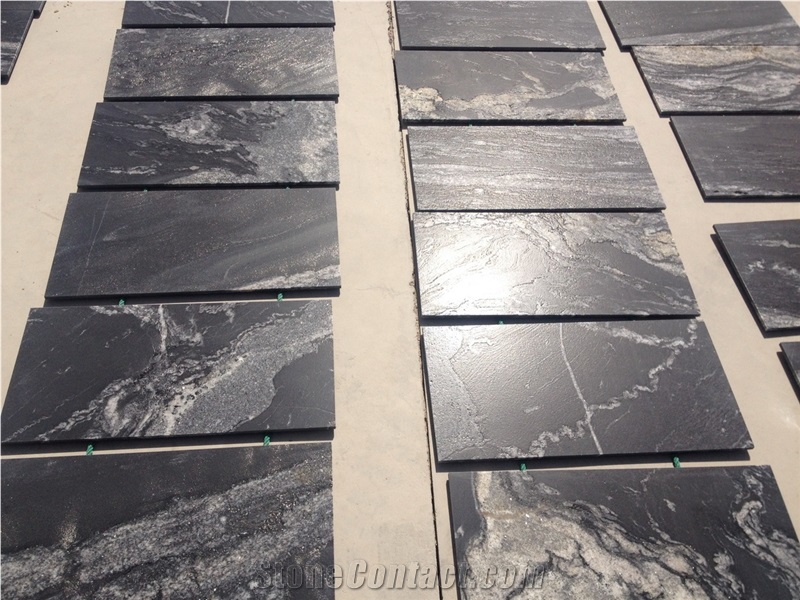 China Cosmos Black, Black Grantie with White Vein Tiles and Slabs