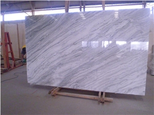 Picaso Seawave White Marble Straight Veins Fior Pesco Marble Slab Tile,Polished a Quality Machine Cut Skirting Panel Wall Cladding,Floor Covering Pattern