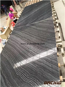 Black Antique Wooden Marble Honed Tile & Slabs