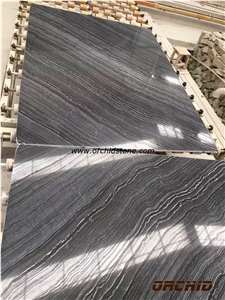 Black Antique Wooden Marble Honed Tiles & Slabs