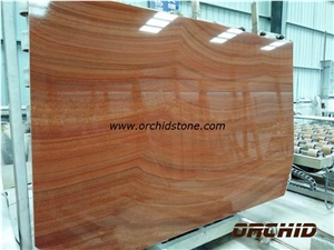 Polished Wooden Gold Marble Slabs, China Yellow Marble