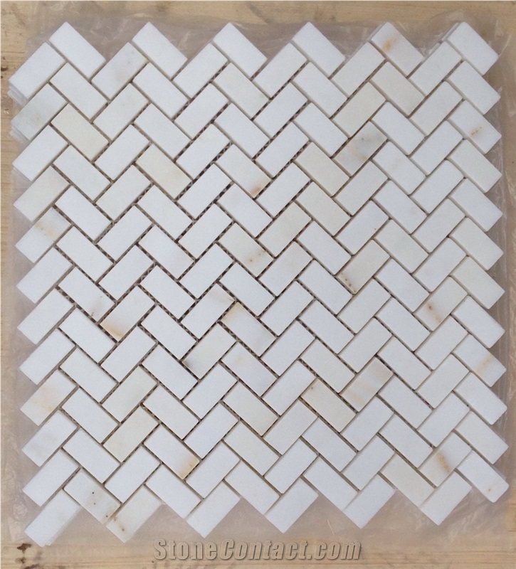 China Imperial White Marble Mosaic, Oriental White Marble Mosaic Tiles