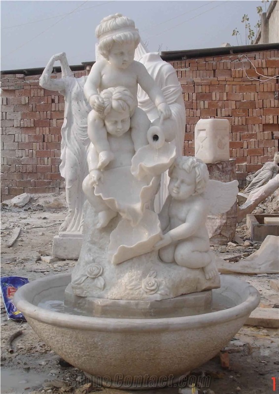 Pure White Marble Angel Statue