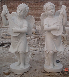 Pure White Marble Angel Statue