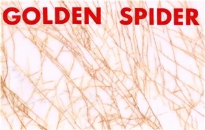 Golden Spider Marble Tiles & Slabs, White Polished Marble Floor Tiles