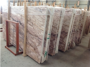 Anna Rose Marble Polished Slabs & Tiles, China Rose Pink Marble Slabs for Wall and Floor, Pink Marble with Dark Lines