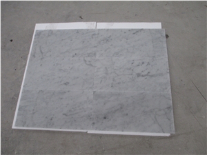 Bianco Carrara Marble Polished Tiles, Italy Cheap White Marble,White Marble with Black Veins