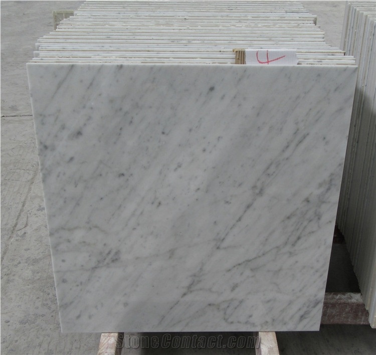 Bianco Carrara Marble Slabs & Tiles,Polished Marble Flooring Tile Composite Marble Boards 24x24 Tiles