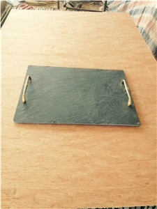 Black Slate Plate for Cooking, Slate Dishes for Kitchen, Kitchen Dining Acessories